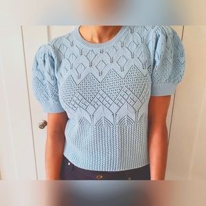 7 for all mankind blue sweater